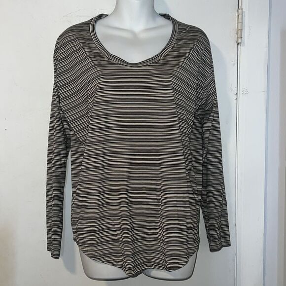 ATHLETA Cloudlite Stratus Striped Long Sleeve Shirt-M - Picture 2 of 9